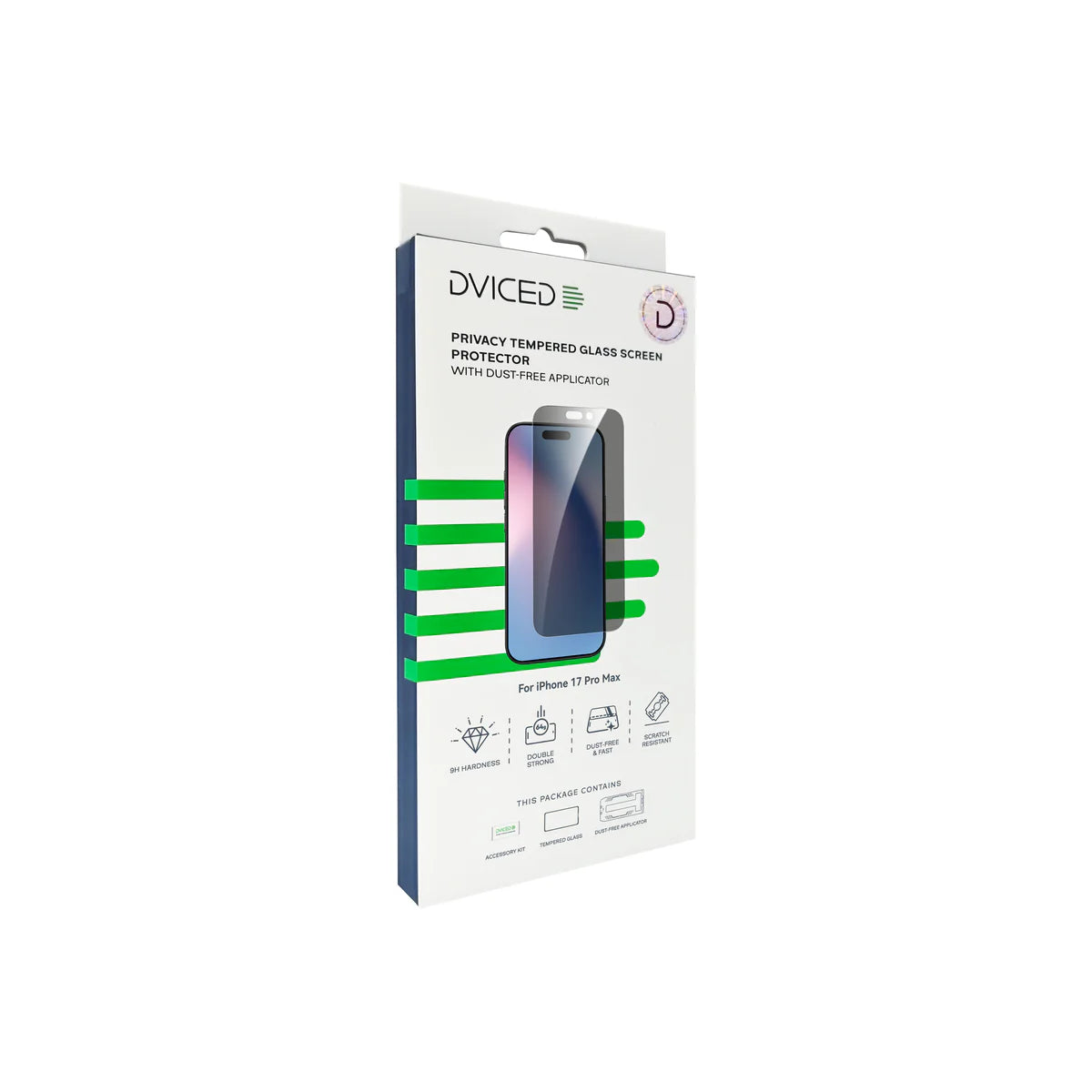 Ochranné sklo Dviced Privacy pre iPhone 17 Pro Max s bezprašným aplikátorom
