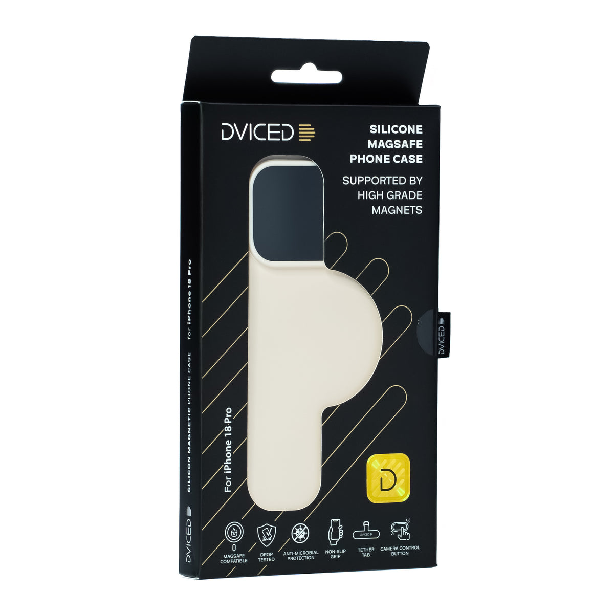 Silikónový kryt Dviced MagSafe pre iPhone 18 Pro – béžový - iSTYLE.sk