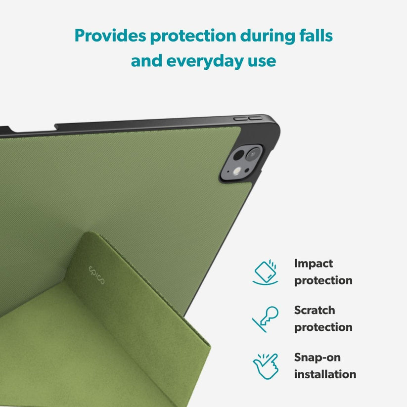 Puzdro Epico SolidWoven Flip so stojanom pre iPad Pro 11″/iPad Air 10,9″ a 11″ – zelené