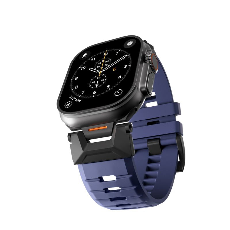 Epico Rubber Pro remienok s nerezovým zapínaním pre Apple Watch 49/46/45/44/42mm - modrá