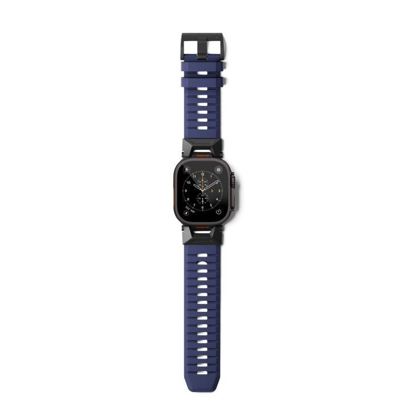 Epico Rubber Pro remienok s nerezovým zapínaním pre Apple Watch 49/46/45/44/42mm - modrá