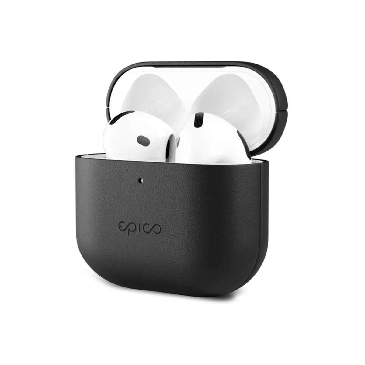 Púzdro pre AirPods 4 z pravej kože Epico Leather Case - čierne