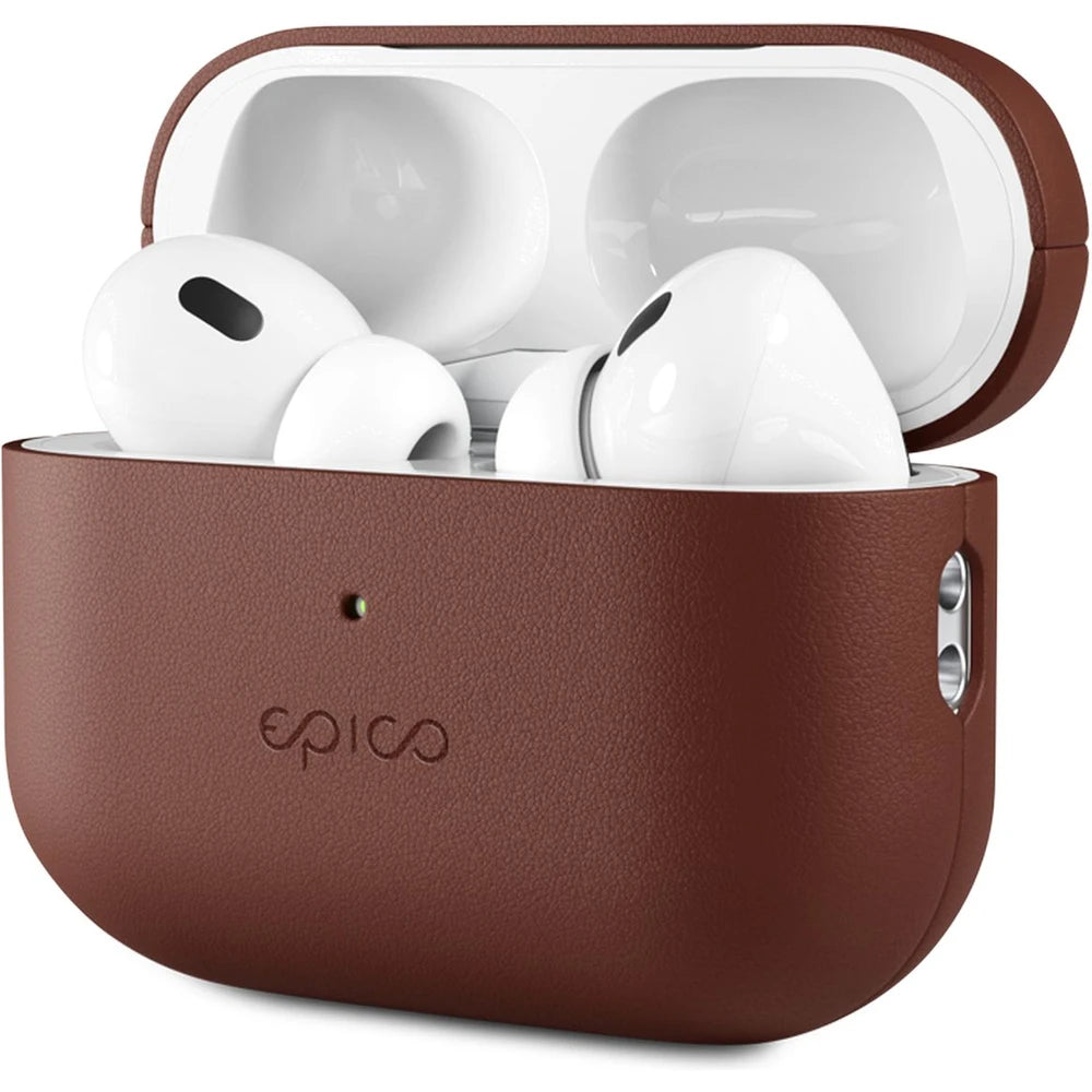 Kožené puzdro pre AirPods Pro 2 Epico Leather Case - hnedý