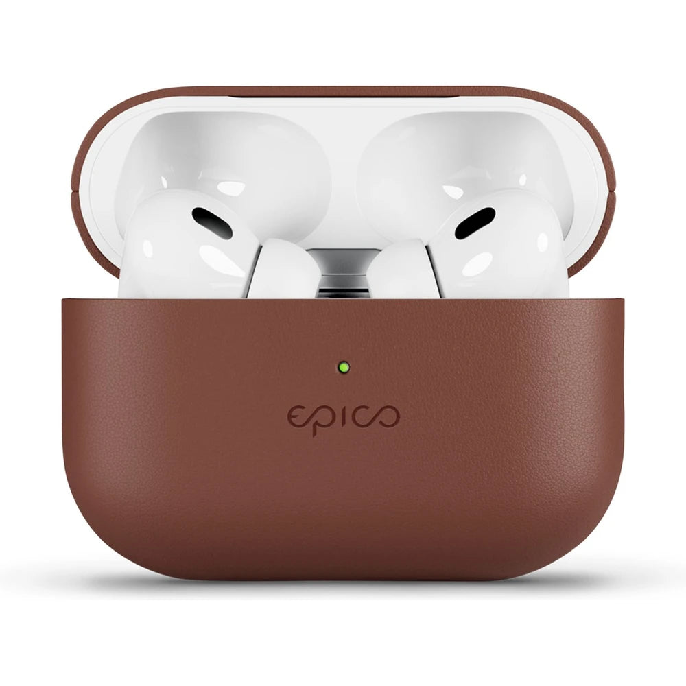 Kožené puzdro pre AirPods Pro 2 Epico Leather Case - hnedý