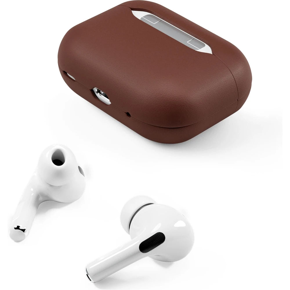 Kožené puzdro pre AirPods Pro 2 Epico Leather Case - hnedý