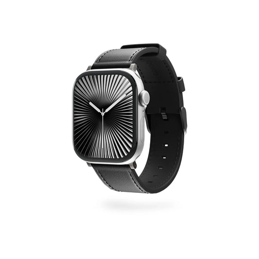 Kožený remienok pre Apple Watch 38/40/41/42 mm Epico Watch Strap Leather - čierny