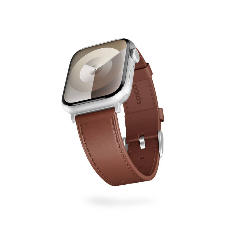 Kožený remienok pre Apple Watch 38/40/41/42 mm Epico Watch Strap Leather - hnedý