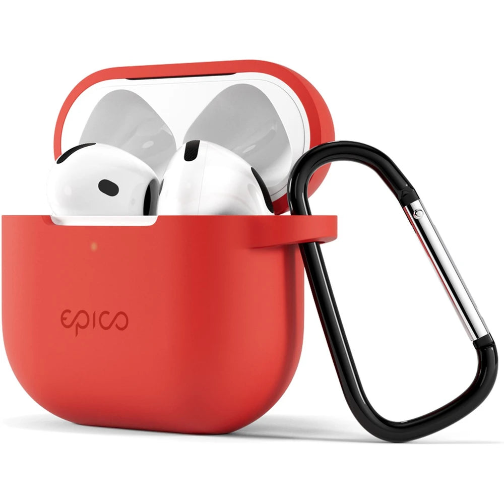 Epico odolný silikónový kryt pre Airpods 4 - červený