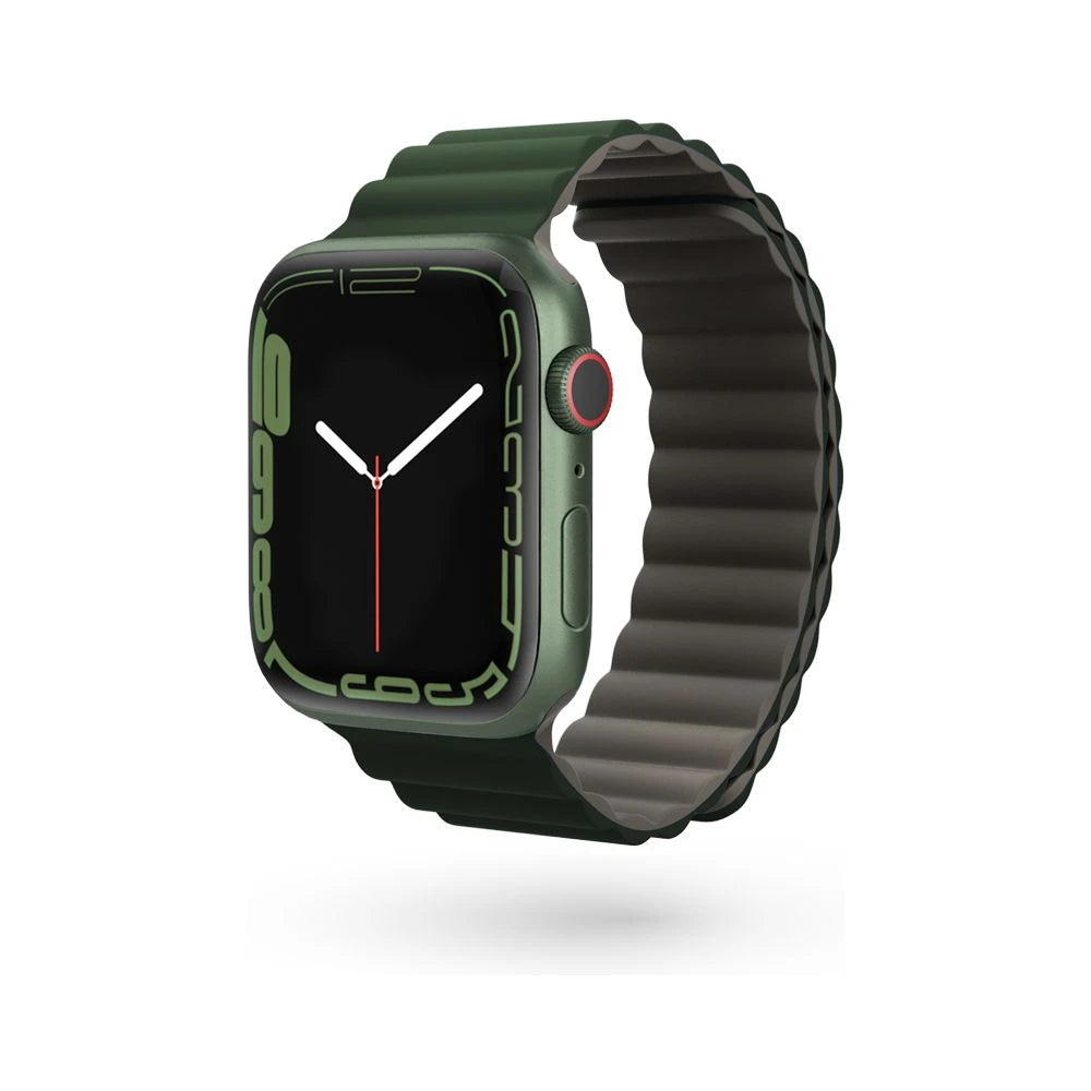 Epico Watch Strap Magnetic pre Apple Watch 42/44/45/49 mm sivá/zelená
