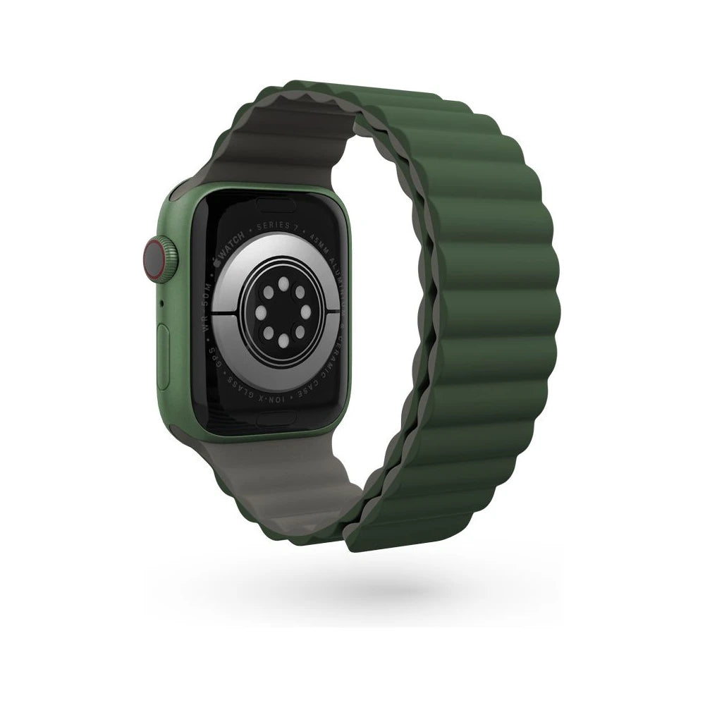 Epico Watch Strap Magnetic pre Apple Watch 42/44/45/49 mm sivá/zelená