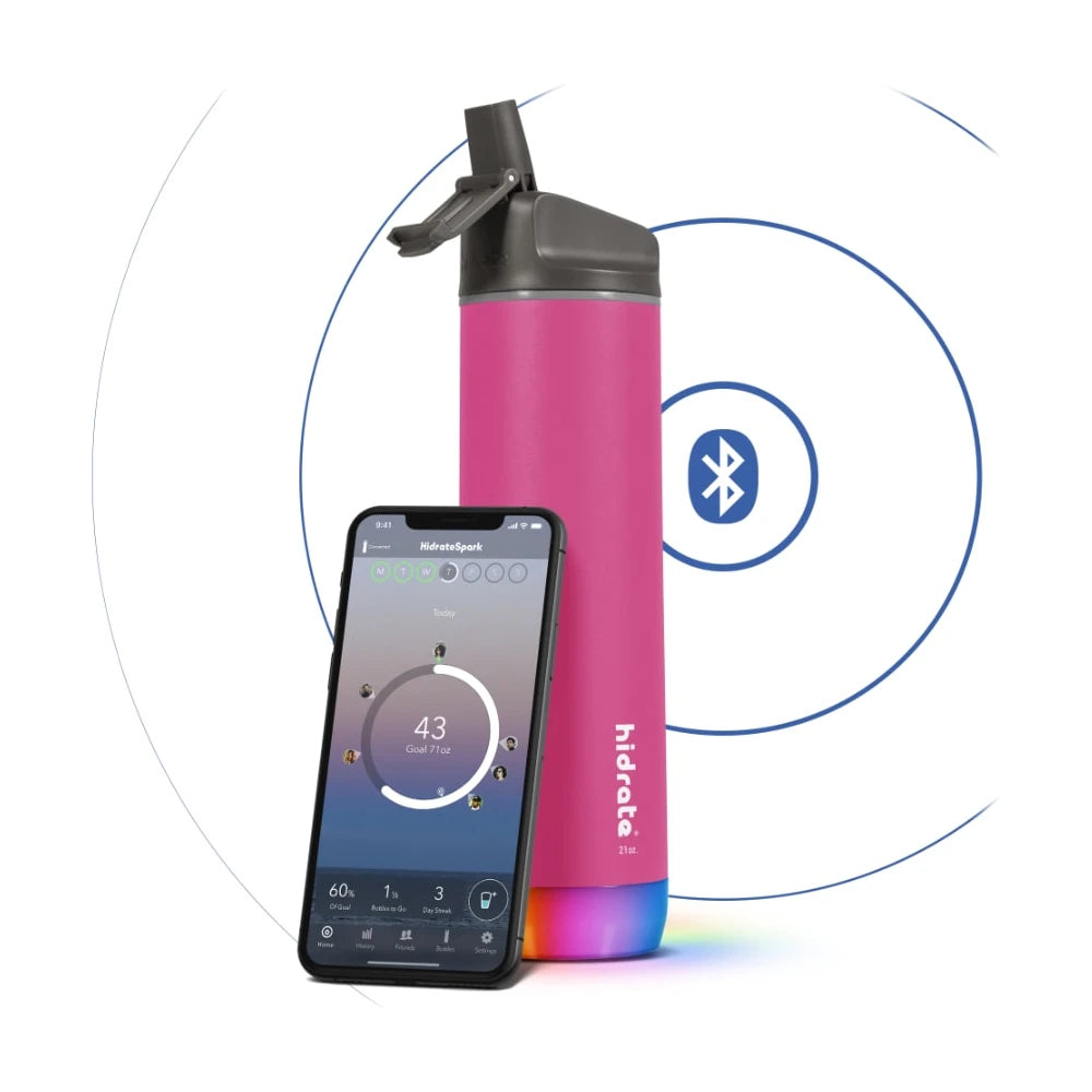 HidrateSpark Steel Smart Bottle so slamkou - Fruit Punch