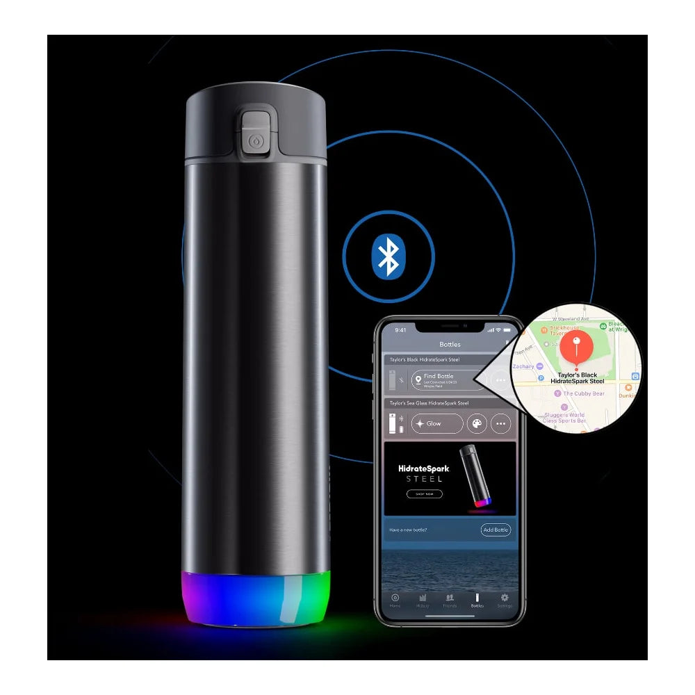 HidrateSpark Steel Smart Bottle so slamkou - Fruit Punch