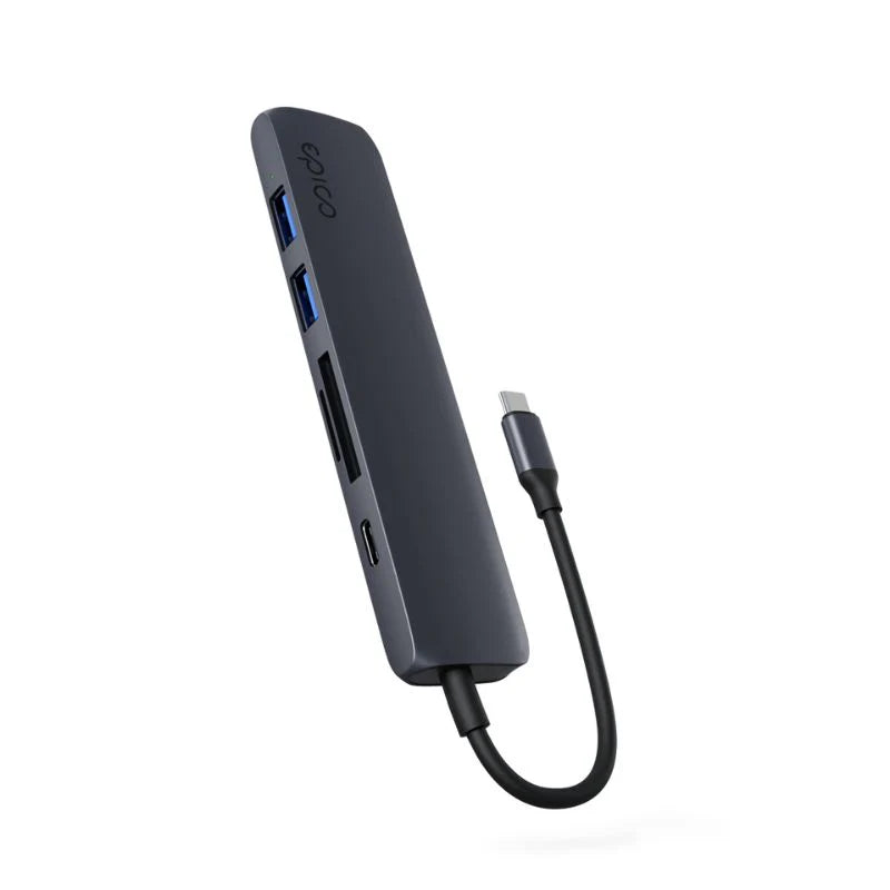 Hub Epico 6in1 Aluminium Hub 8K s USB-C konektorom - tmavo atramentový - iSTYLE.sk
