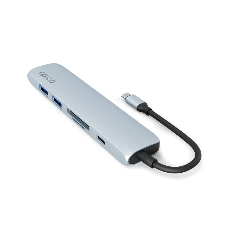 Hub Epico 6in1 Aluminium Hub 8K s USB-C konektorom - nebesky modrý