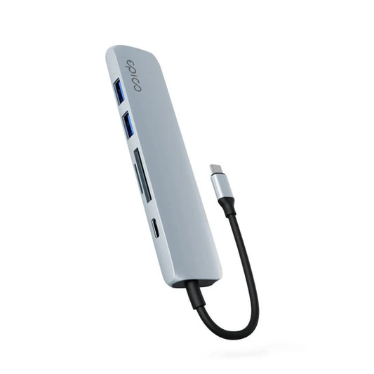 Hub Epico 6in1 Aluminium Hub 8K s USB-C konektorom - nebesky modrý