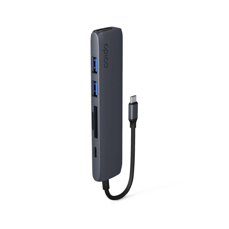 Hub Epico 6in1 Aluminium Hub 8K s USB-C konektorom - tmavo atramentový - iSTYLE.sk