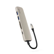 Hub Epico 6in1 Aluminium Hub 8K s USB-C konektorom - hviezdne biely