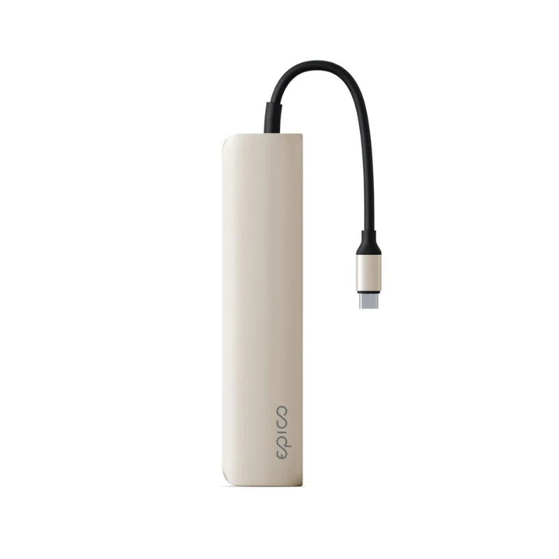 Hub Epico 6in1 Aluminium Hub 8K s USB-C konektorom - hviezdne biely