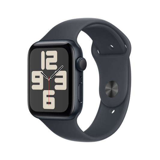Apple Watch SE GPS 44mm Polnočné Hliníkové Puzdro s Polnočným Športovým Remienkom - M/L (Copy) - iSTYLE SK