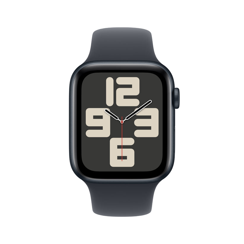 Apple Watch SE GPS 44mm Polnočné Hliníkové Puzdro s Polnočným Športovým Remienkom - M/L (Copy) - iSTYLE SK