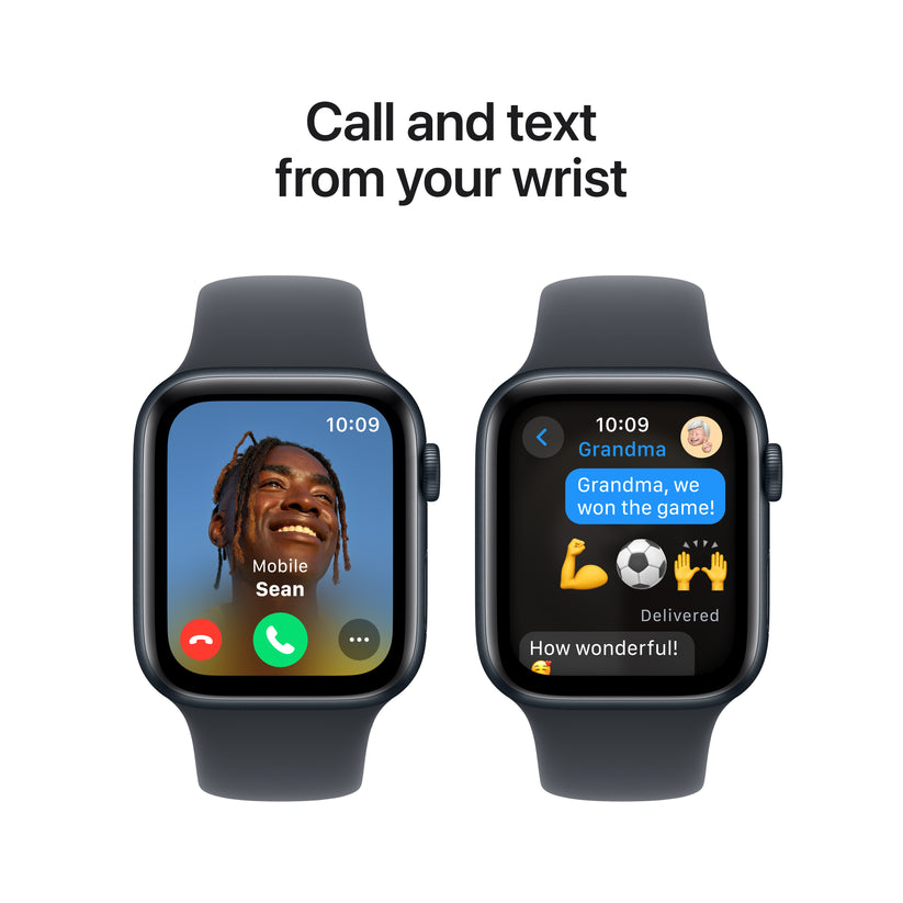 Apple Watch SE GPS 44mm Polnočné Hliníkové Puzdro s Polnočným Športovým Remienkom - M/L (Copy) - iSTYLE SK