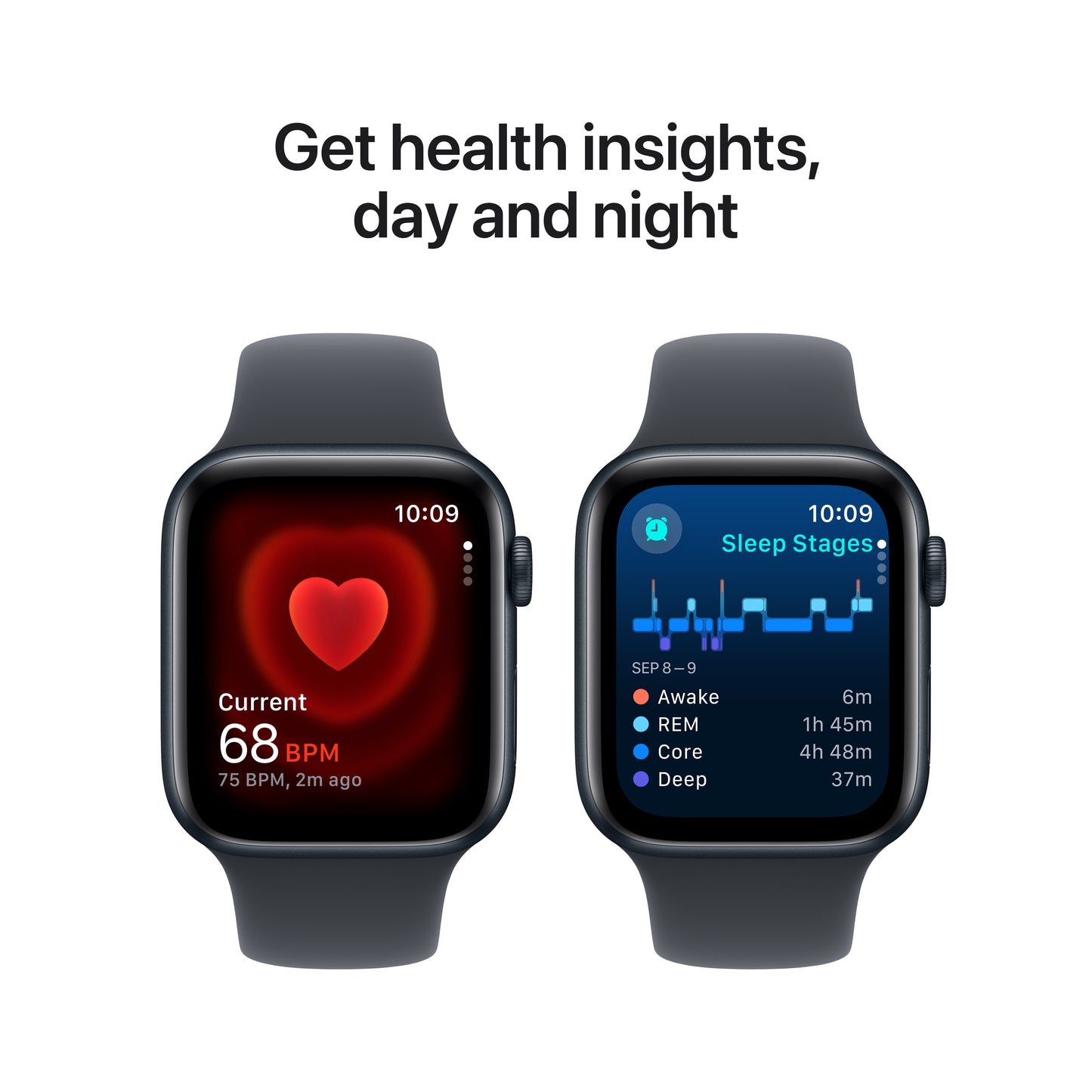 Apple Watch SE GPS 44mm Polnočné Hliníkové Puzdro s Polnočným Športovým Remienkom - M/L (Copy) - iSTYLE SK