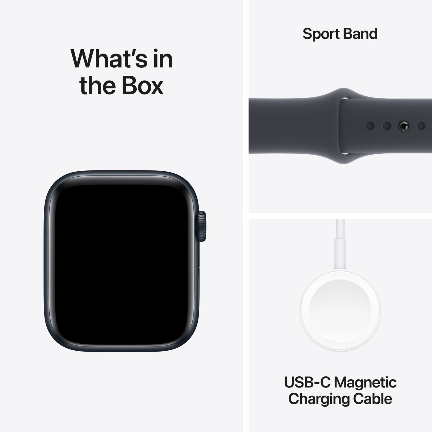 Apple Watch SE GPS 44mm Polnočné Hliníkové Puzdro s Polnočným Športovým Remienkom - M/L (Copy) - iSTYLE SK
