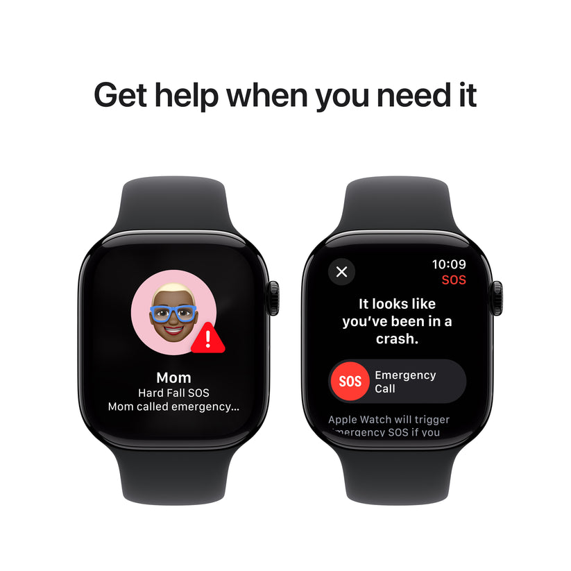 Apple Watch Series 10 GPS 46mm Temne Čierne Hliníkové Puzdro s Čiernym Športovým Remienkom - M/L (Copy) - iSTYLE SK
