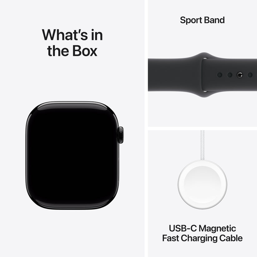 Apple Watch Series 10 GPS 46mm Temne Čierne Hliníkové Puzdro s Čiernym Športovým Remienkom - M/L (Copy) - iSTYLE SK