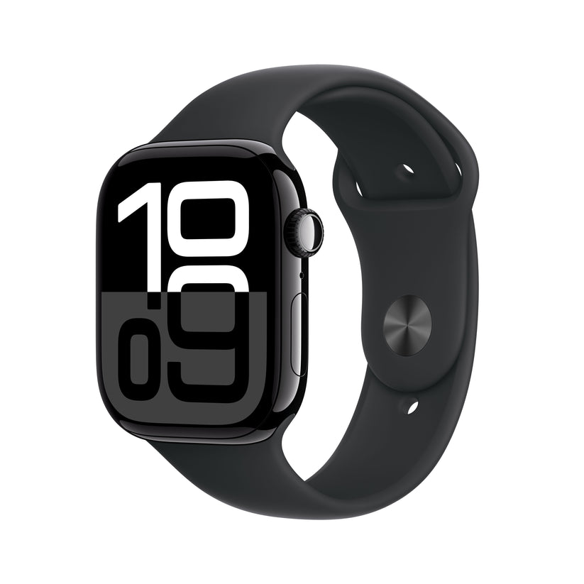 Apple Watch Series 10 GPS 46mm Temne Čierne Hliníkové Puzdro s Čiernym Športovým Remienkom - M/L (Copy) - iSTYLE SK