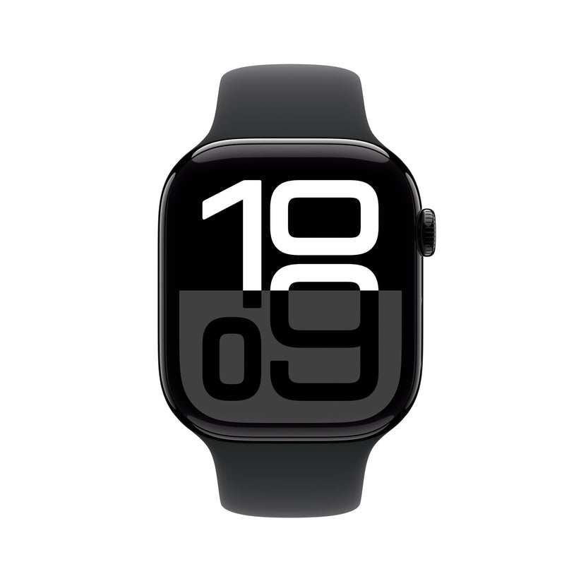 Apple Watch Series 10 GPS 46mm Temne Čierne Hliníkové Puzdro s Čiernym Športovým Remienkom - M/L (Copy) - iSTYLE SK