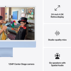24-palcový iMac s Retina 4.5K displejom: Apple M4 čip s 10-jadrovým CPU a 10-jadrovým GPU, 512GB SSD - Modrá (Copy) - iSTYLE SK