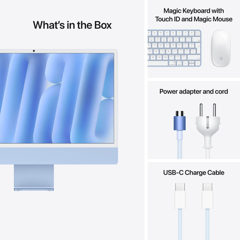 24-palcový iMac s Retina 4.5K displejom: Apple M4 čip s 10-jadrovým CPU a 10-jadrovým GPU, 512GB SSD - Modrá (Copy) - iSTYLE SK