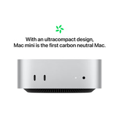 Mac mini: Apple M4 čip s 10-jadrovým CPU a 10-jadrovým GPU, 256GB SSD - Strieborná (Otvorený) - iSTYLE SK