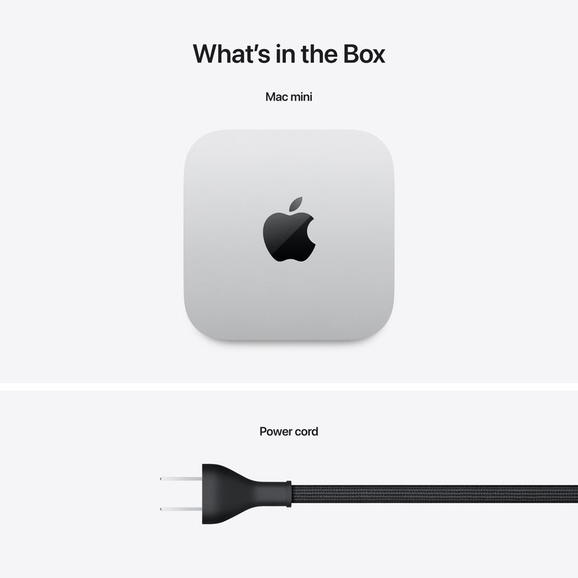 Mac mini: Apple M4 čip s 10-jadrovým CPU a 10-jadrovým GPU, 512GB SSD - Strieborná (Copy) - iSTYLE SK