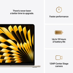 13-palcový MacBook Air: Čip Apple M4 s 10-jadrovým CPU a 8-jadrovým GPU, 256 GB SSD - Hviezdne biela (Vystavený produkt) - iSTYLE.sk