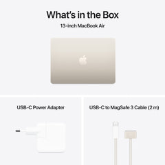 13-palcový MacBook Air: Čip Apple M4 s 10-jadrovým CPU a 8-jadrovým GPU, 256 GB SSD - Hviezdne biela (Vystavený produkt) - iSTYLE.sk