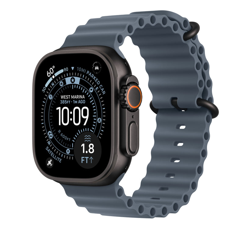 49mm Anchor Blue Ocean Band - Black Titanium Finish - iSTYLE SK