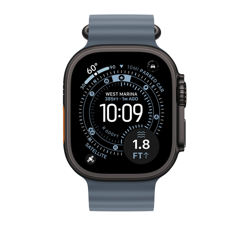 49mm Anchor Blue Ocean Band Extension - Black Titanium Finish - iSTYLE SK