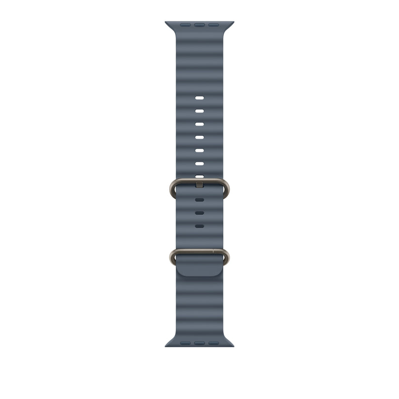 49mm Anchor Blue Ocean Band - Natural Titanium Finish - iSTYLE SK