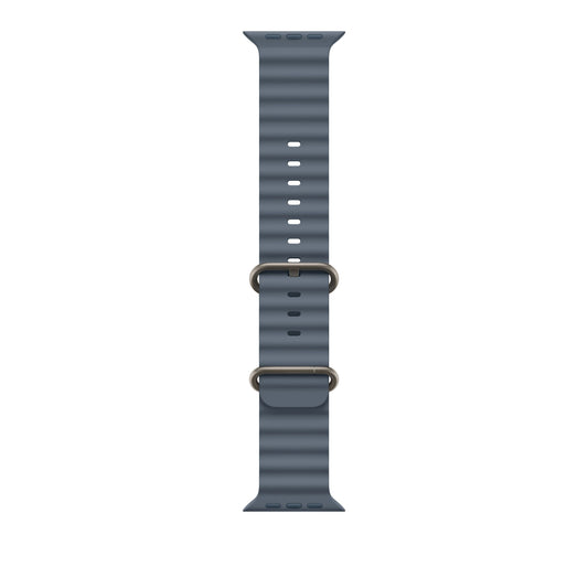 49mm Anchor Blue Ocean Band - Natural Titanium Finish - iSTYLE SK