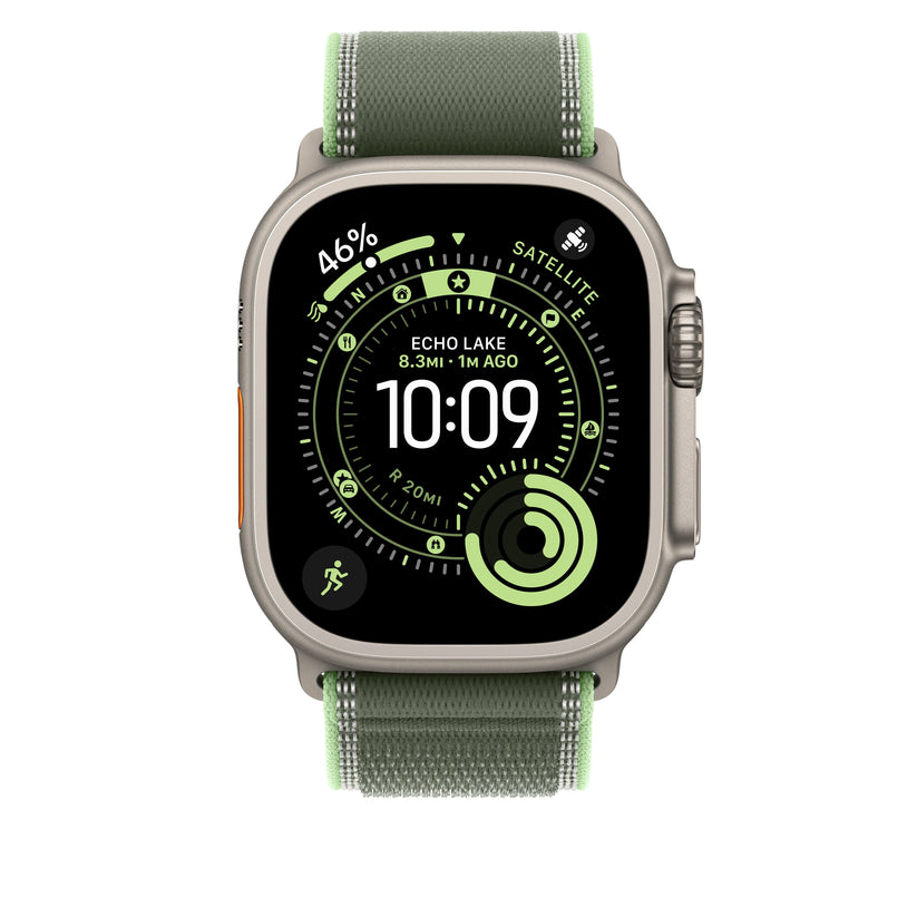 49mm Green/Neon Trail Loop – S/M - Natural Titanium Finish - iSTYLE SK