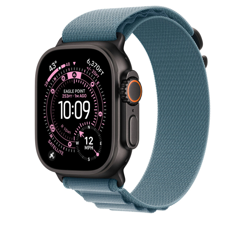 49mm Light Blue Alpine Loop - Medium - Black Titanium Finish - iSTYLE SK