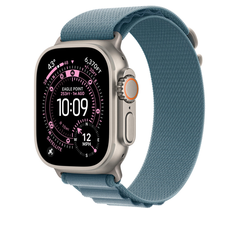 49mm Light Blue Alpine Loop - Medium - Natural Titanium Finish - iSTYLE SK