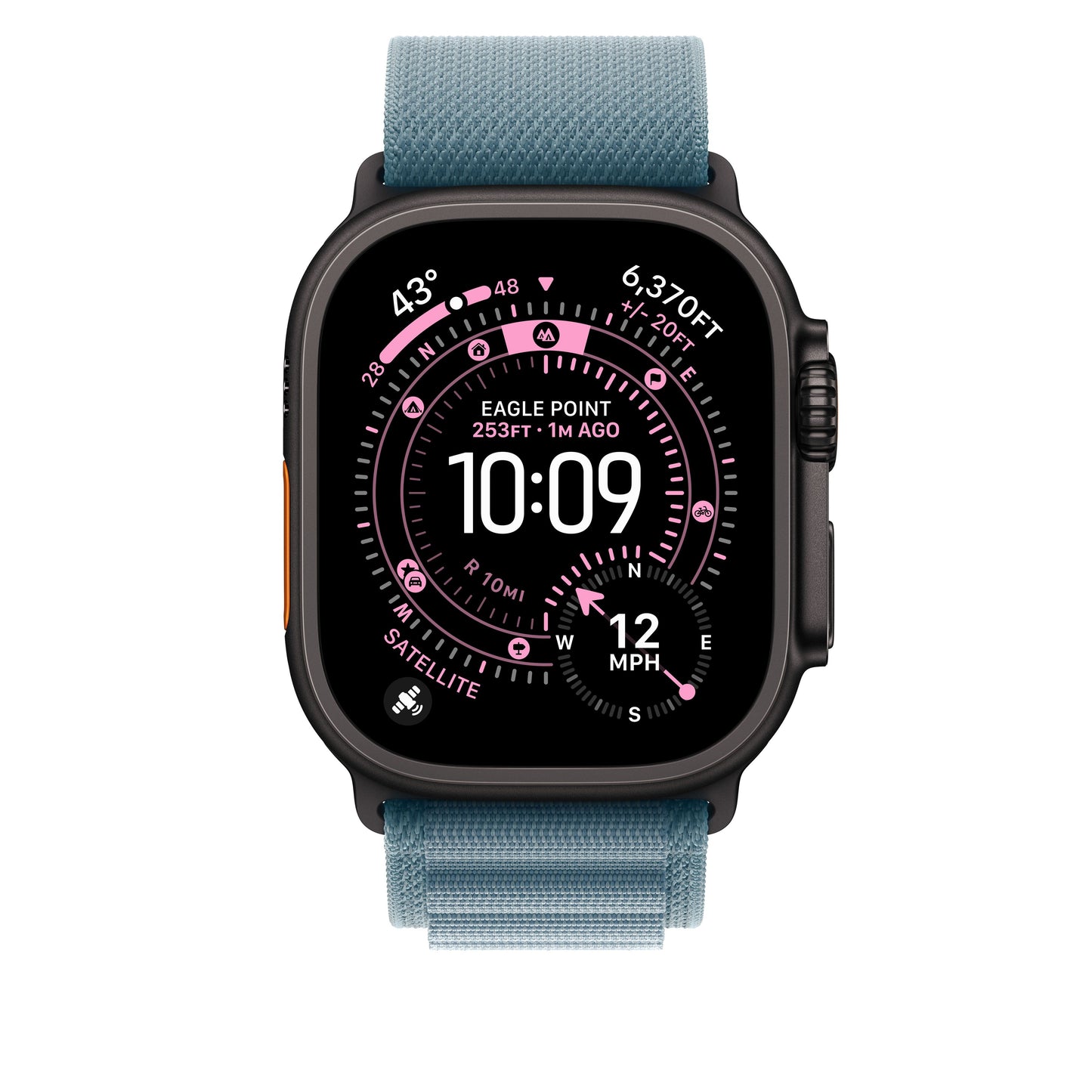 49mm Light Blue Alpine Loop - Small - Black Titanium Finish - iSTYLE SK