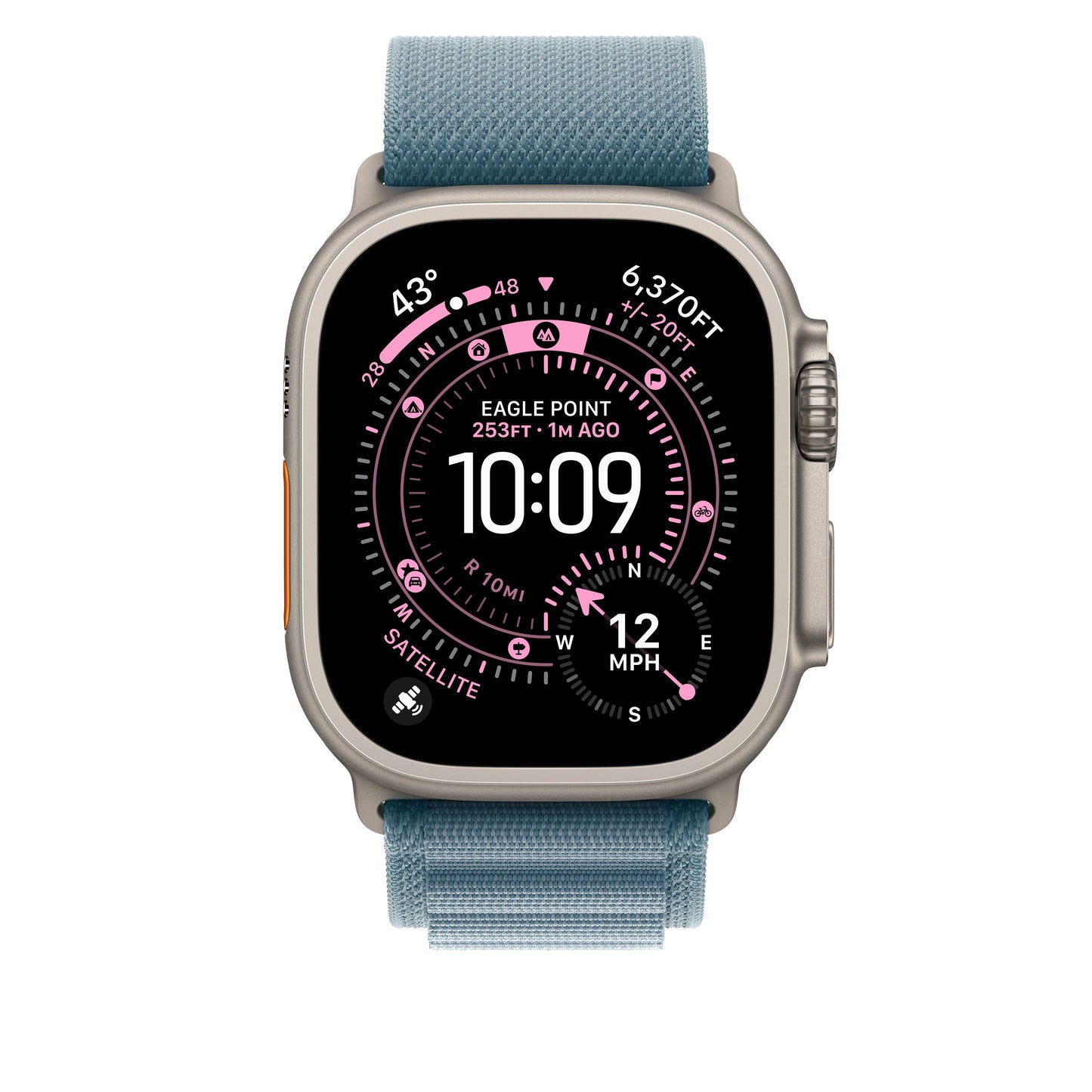49mm Light Blue Alpine Loop - Small - Natural Titanium Finish - iSTYLE SK