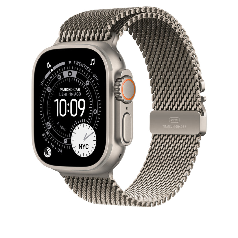 49mm Natural Titanium Milanese Loop - Large - iSTYLE SK