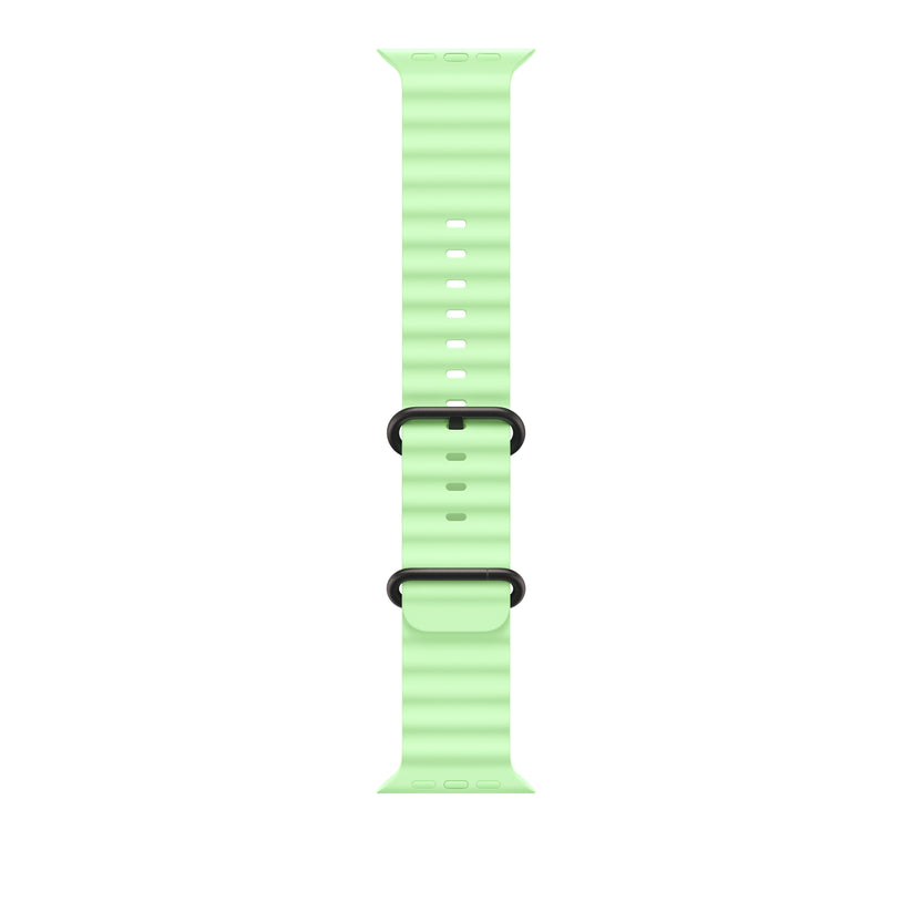49mm Neon Green Ocean Band - Black Titanium Finish - iSTYLE SK