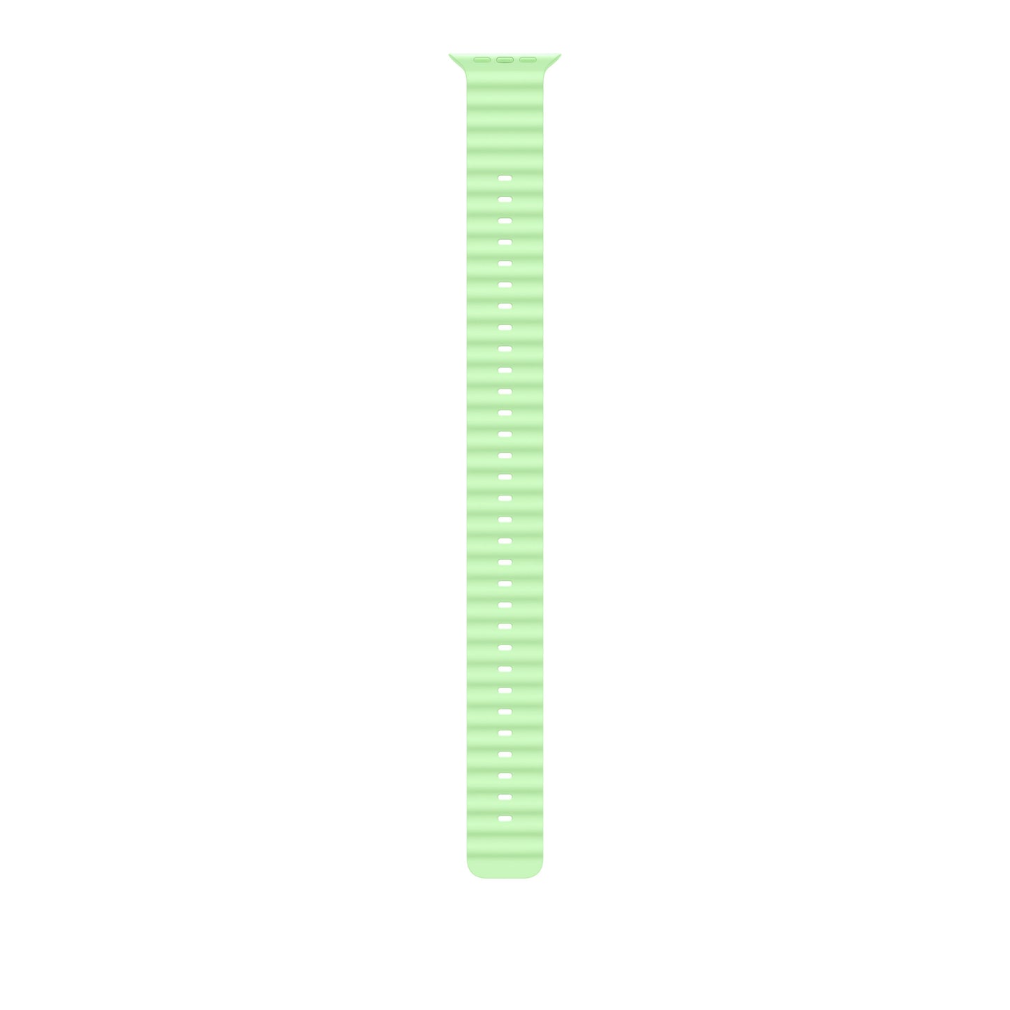 49mm Neon Green Ocean Band Extension - Natural Titanium Finish - iSTYLE SK