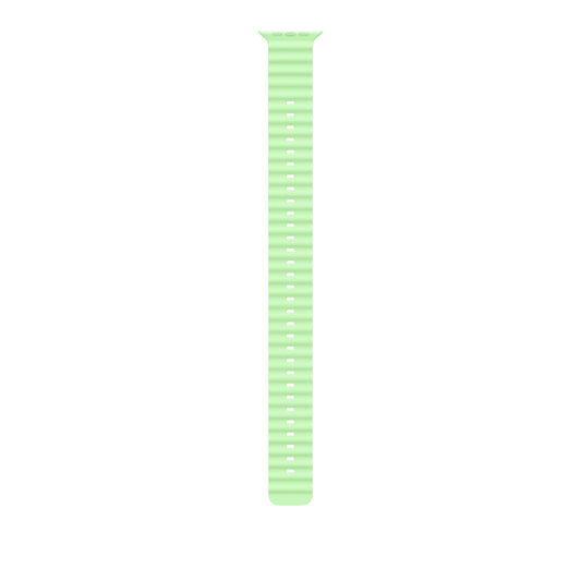 49mm Neon Green Ocean Band Extension - Natural Titanium Finish - iSTYLE SK